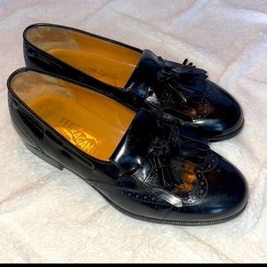 Salvatore Ferragamo Black Loafers Size 6 2E